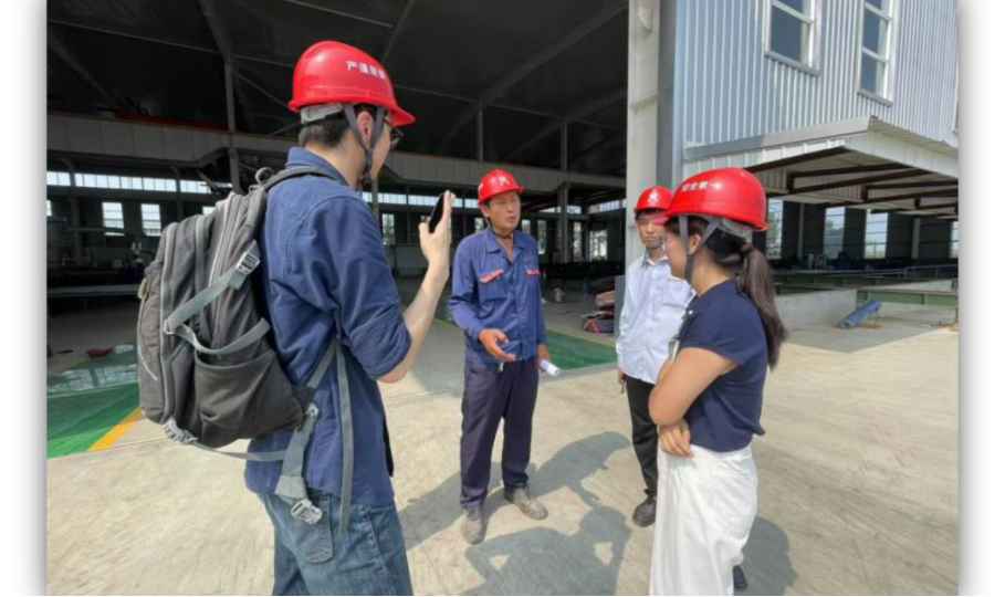 Factory inspection with the Buzca project team