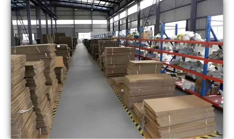Finished goods warehouse at a Chinese supplier